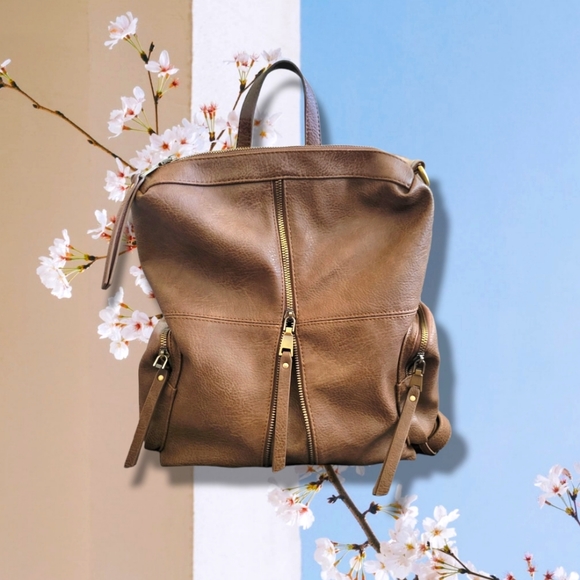 MMS Design Studio Handbags - ✨️HP✨️MMS Design Studio | Women's Brown Vegan Leather Backpack (OS)